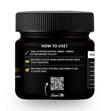 Shilajit Resin – 250g (500 Servings)